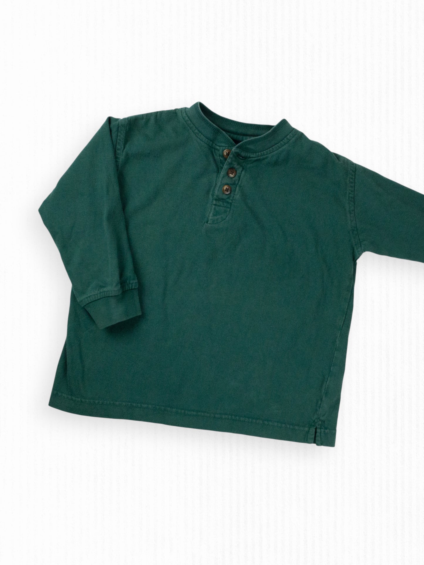 VINTAGE GREEN HENLEY - 3T