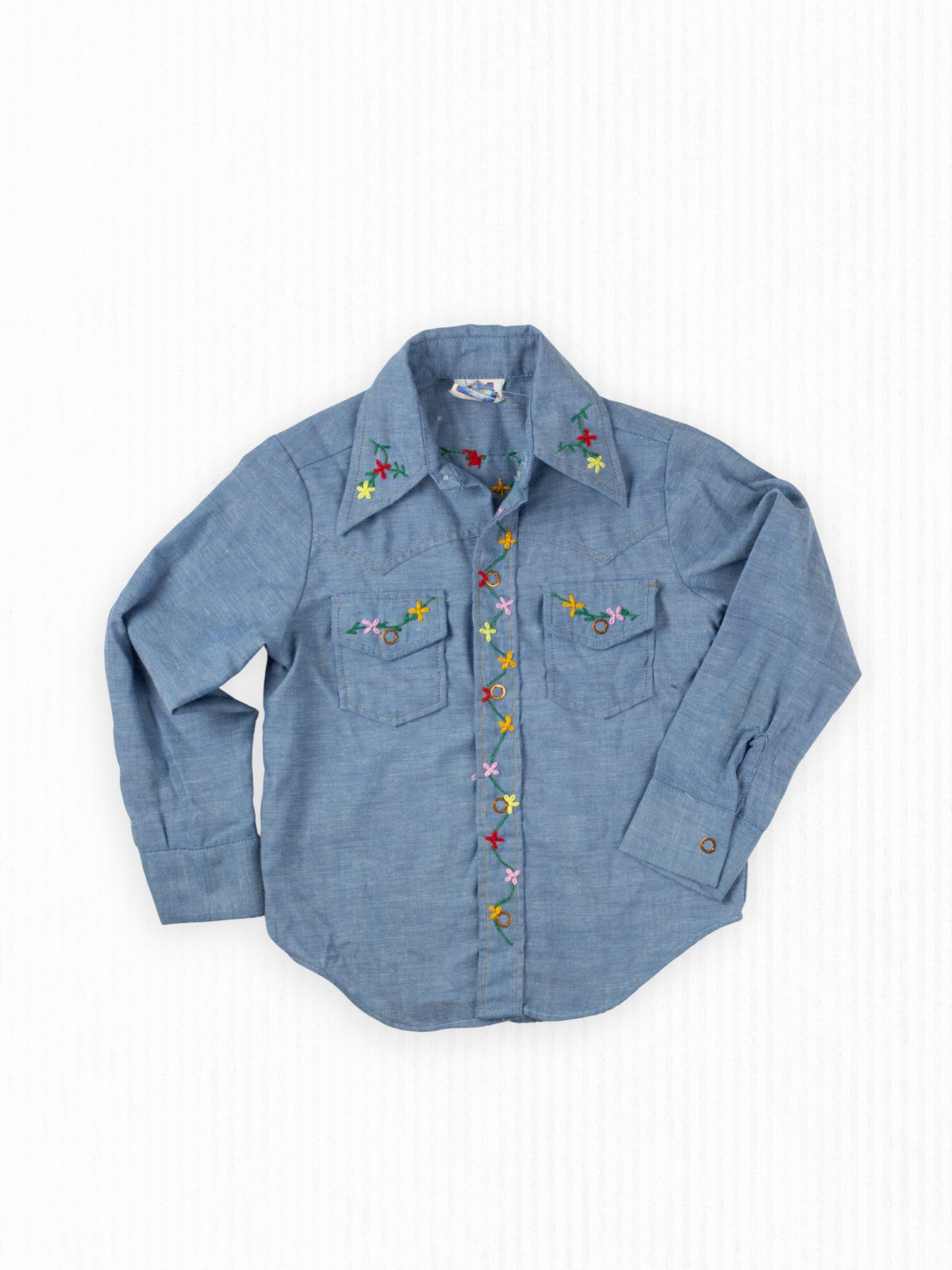 WESTERN EMBROIDERED BUTTON-UP - 6