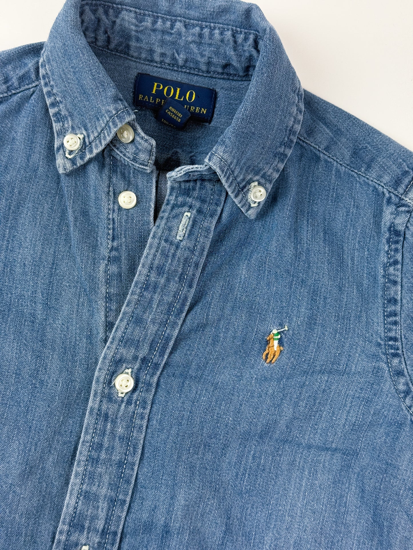 DENIM RALPH LAUREN BUTTON-UP - 3T