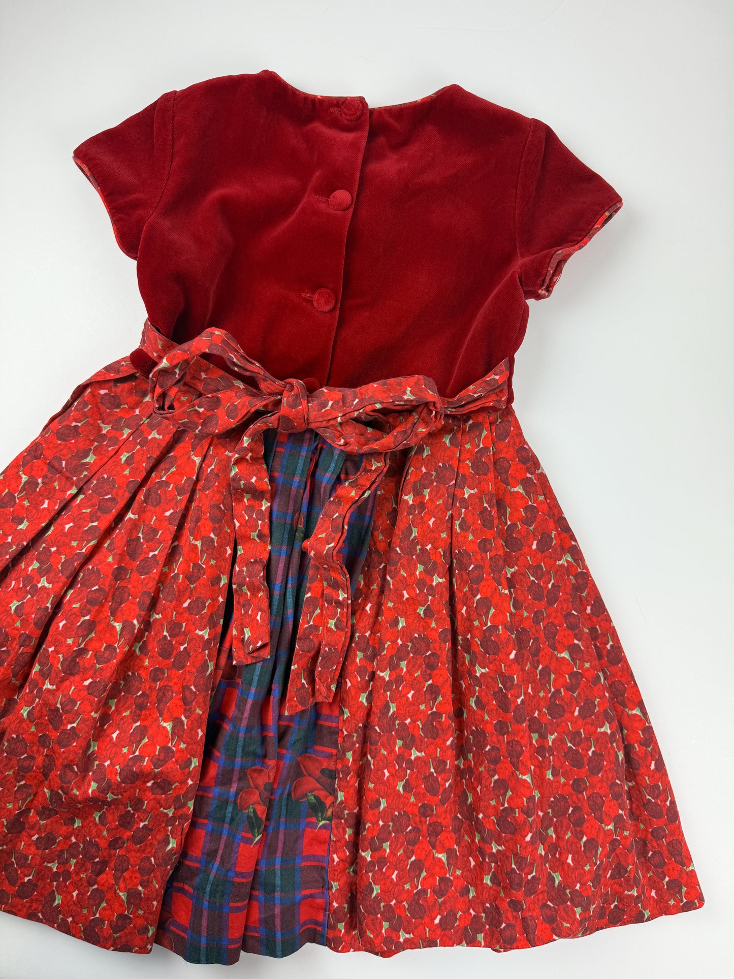 VINTAGE RED VELVET DRESS - 5T