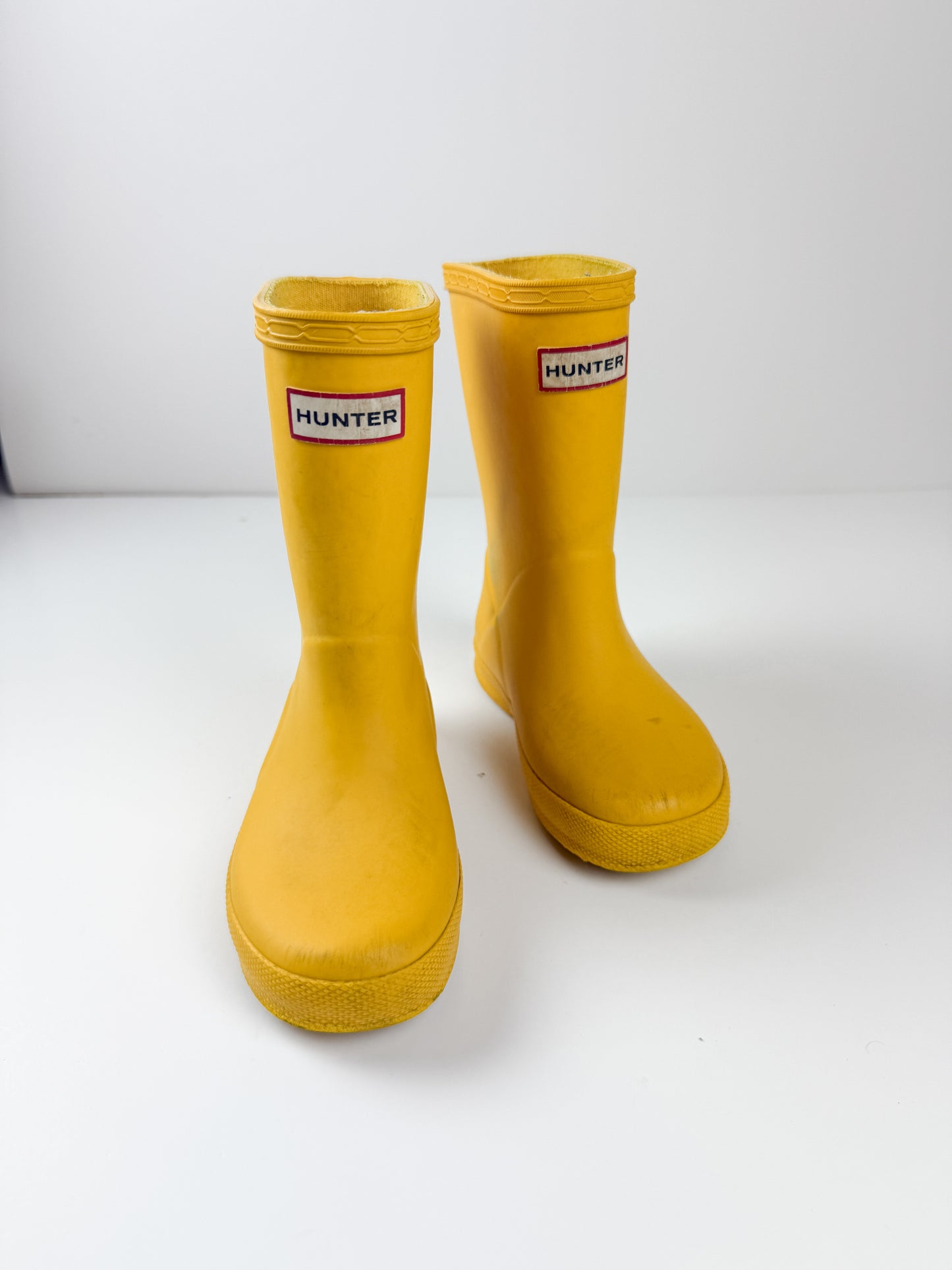YELLOW HUNTER BOOTS - 9C