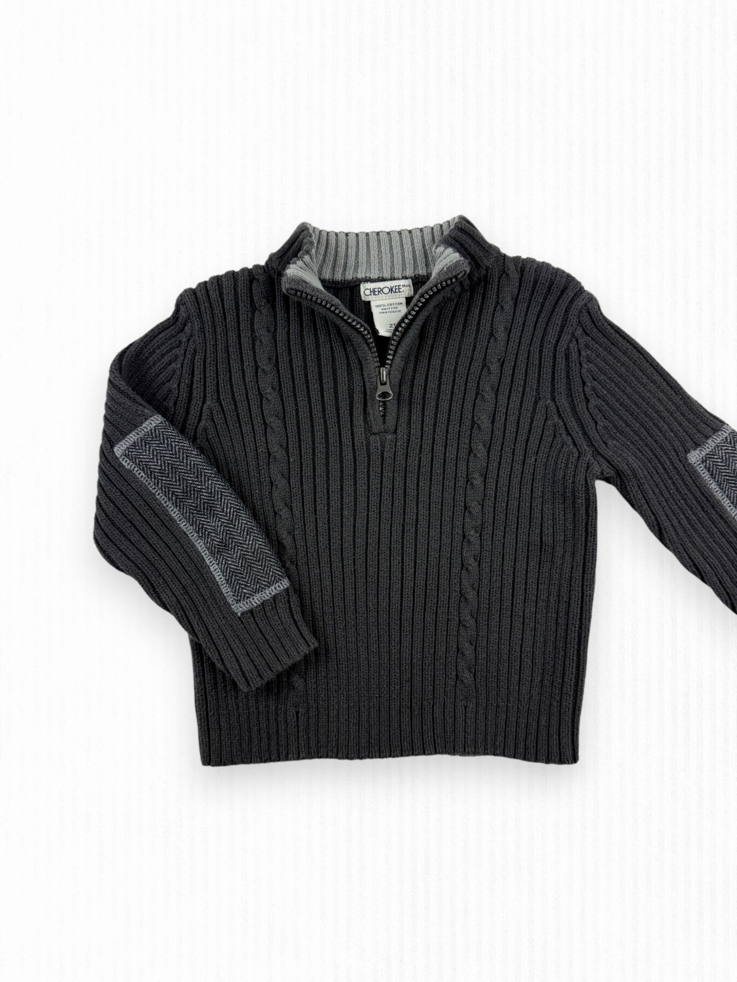 CHEROKEE 1/4 ZIP KNIT - 2T