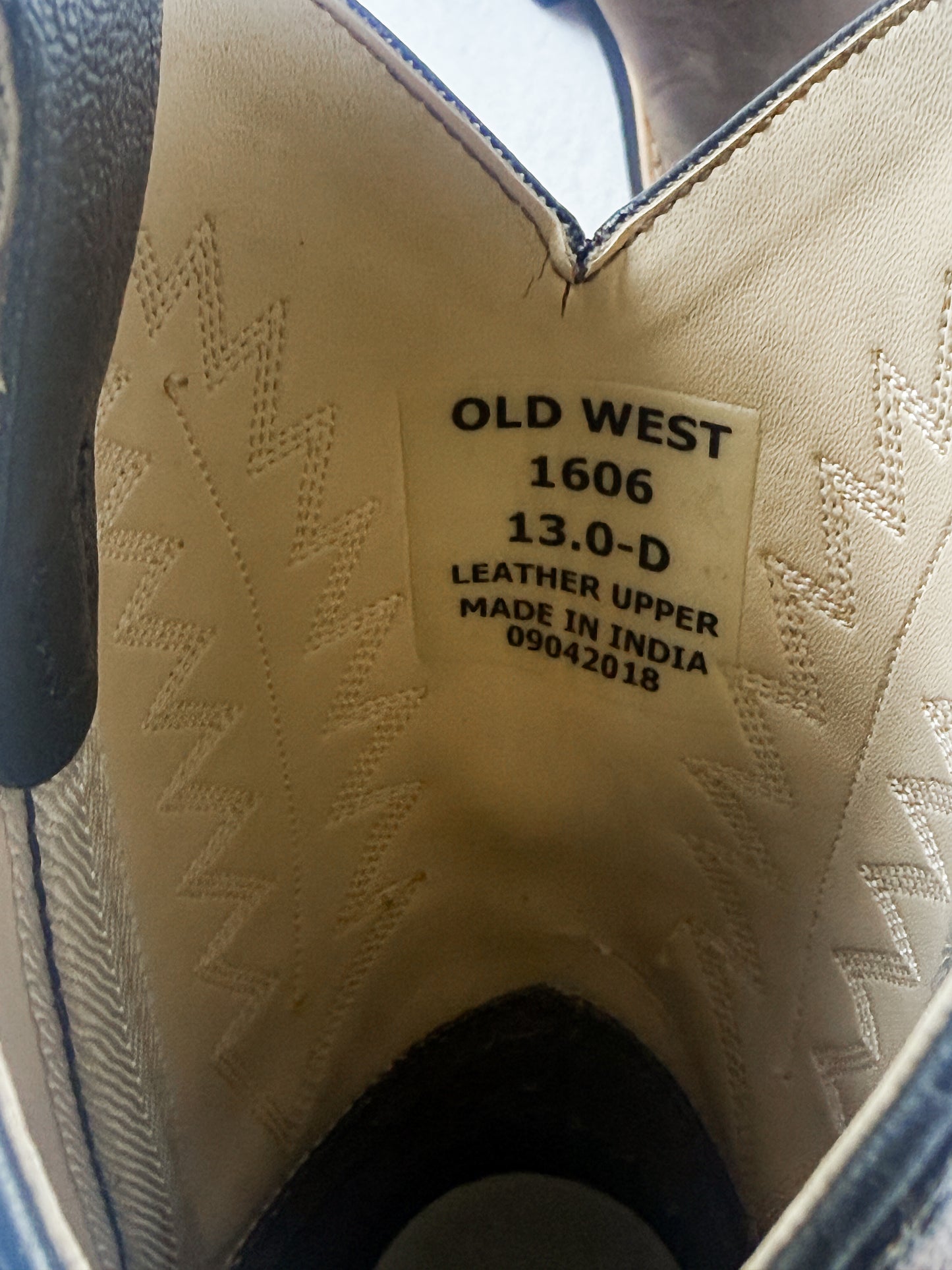 OLD WEST COWBOY BOOTS - 13C