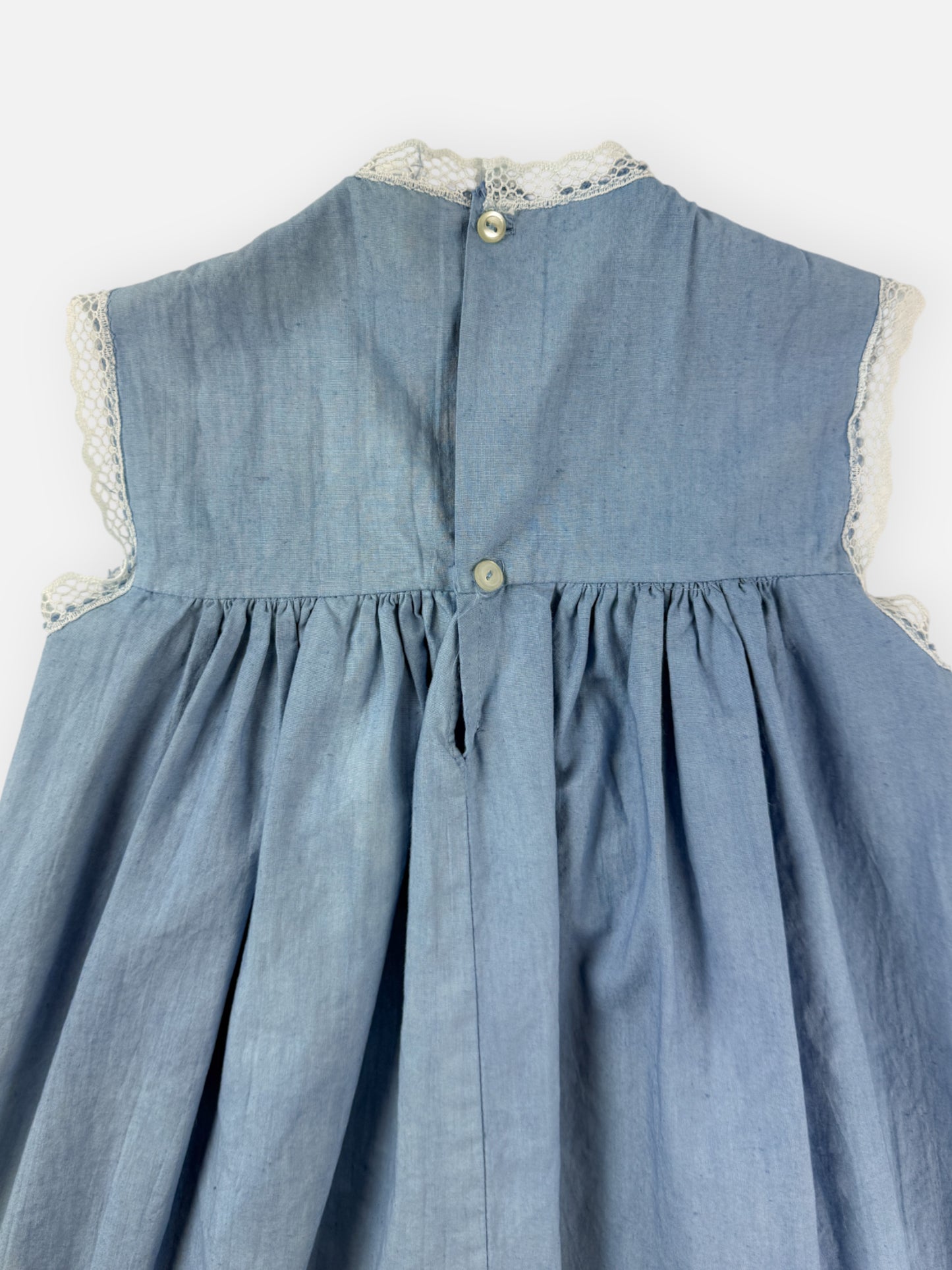 VINTAGE OVERDYE BABY DRESS - 12M or 2T