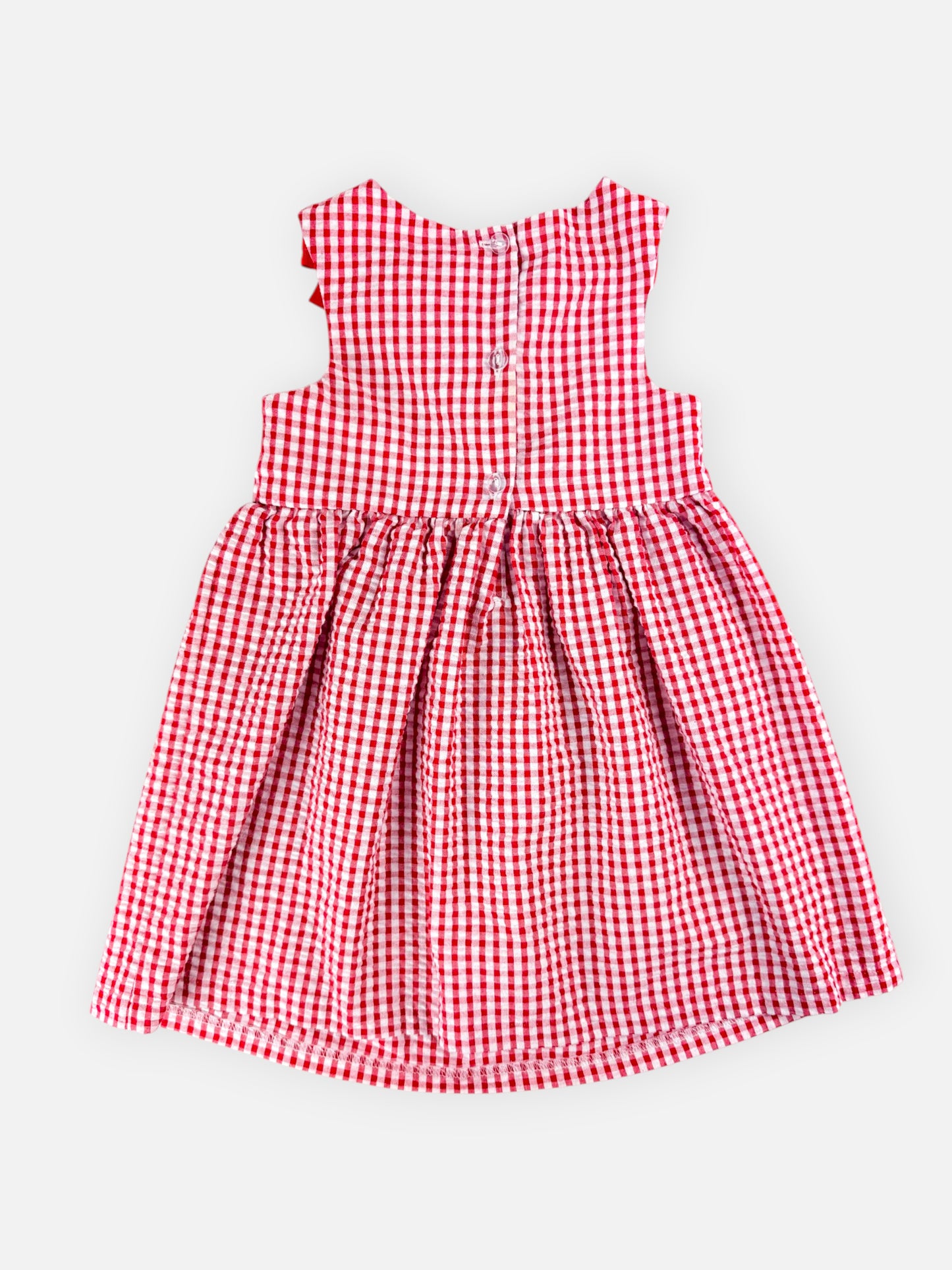 GINGHAM STRAWBERRY DRESS - 3T