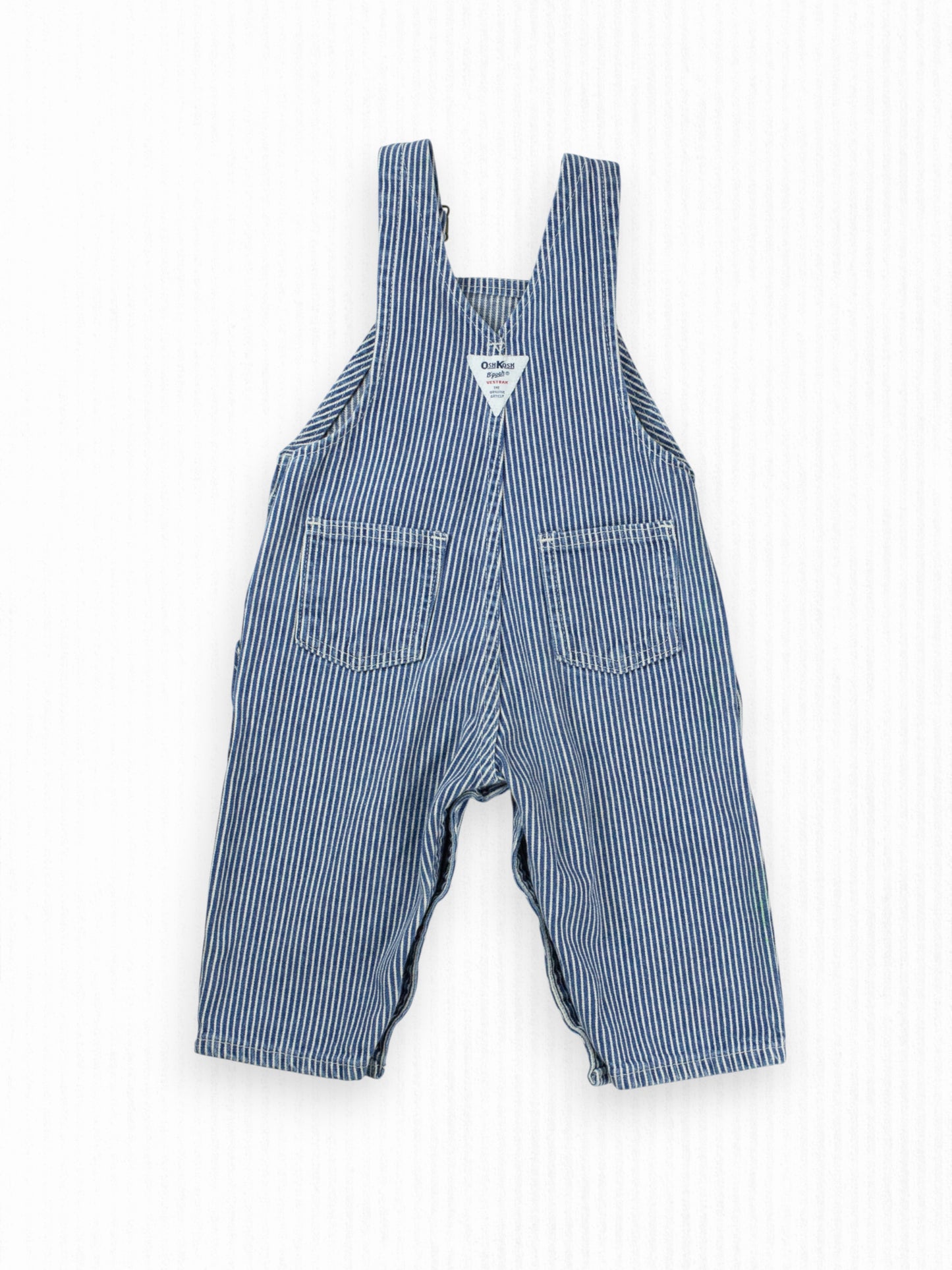 VINTAGE RAILROAD STRIPE OSH KOSH OVERALLS - 24M