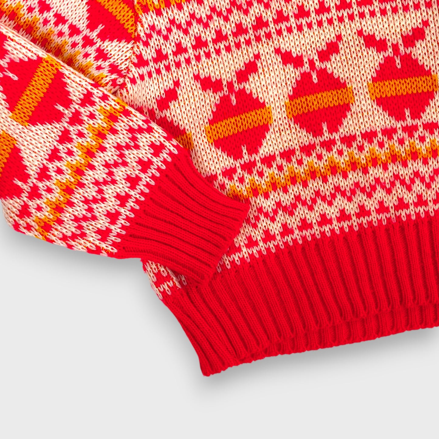 VINTAGE VIVID RED SWEATER - 12M