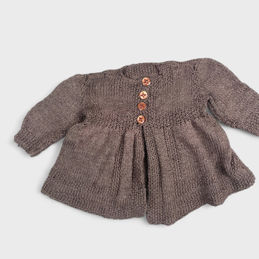 VINTAGE COCOA KNIT SWEATER - 12-18M