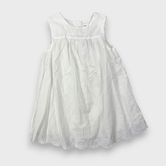 WHITE EYELET DRESS - 3T
