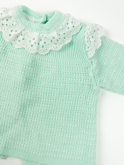 VINTAGE MINTY KNIT SWEATER - 12M