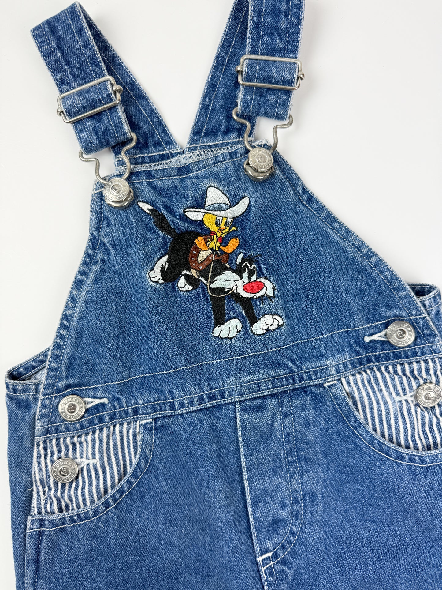 VINTAGE WARNER BROS BABY OVERALLS - 12M