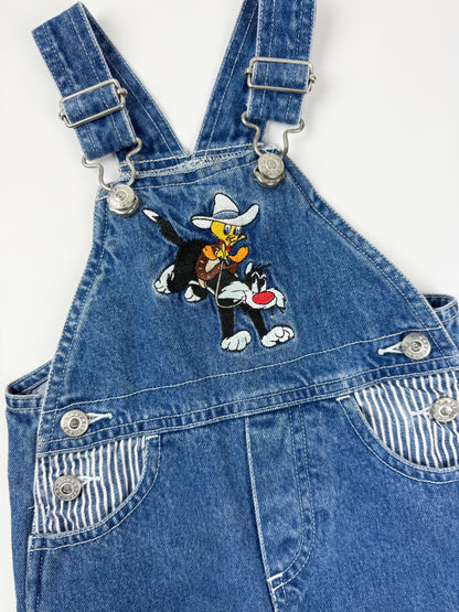 VINTAGE WARNER BROS BABY OVERALLS - 12M
