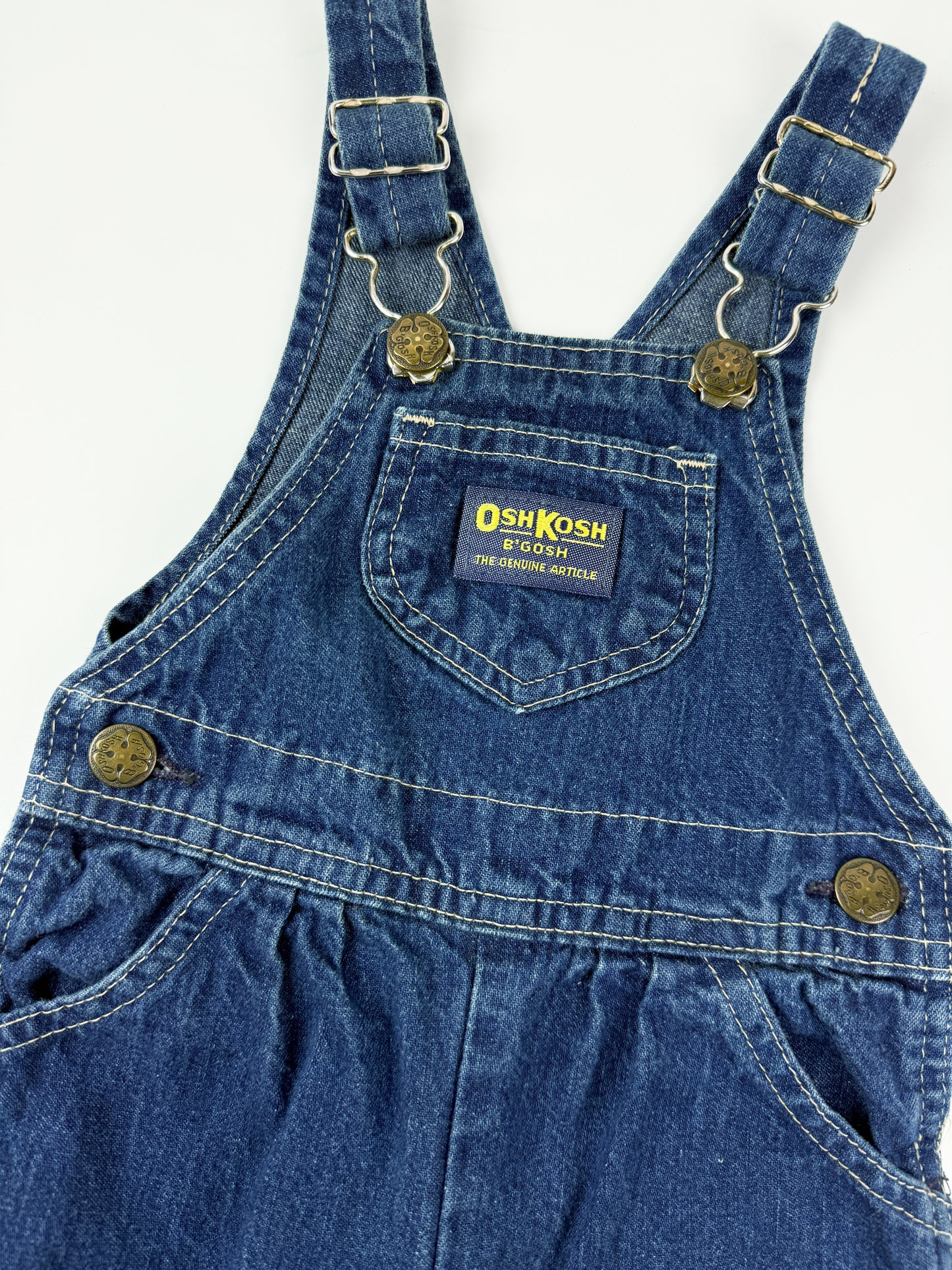 VINTAGE DARK WASH OSH KOSH OVERALLS - 9M