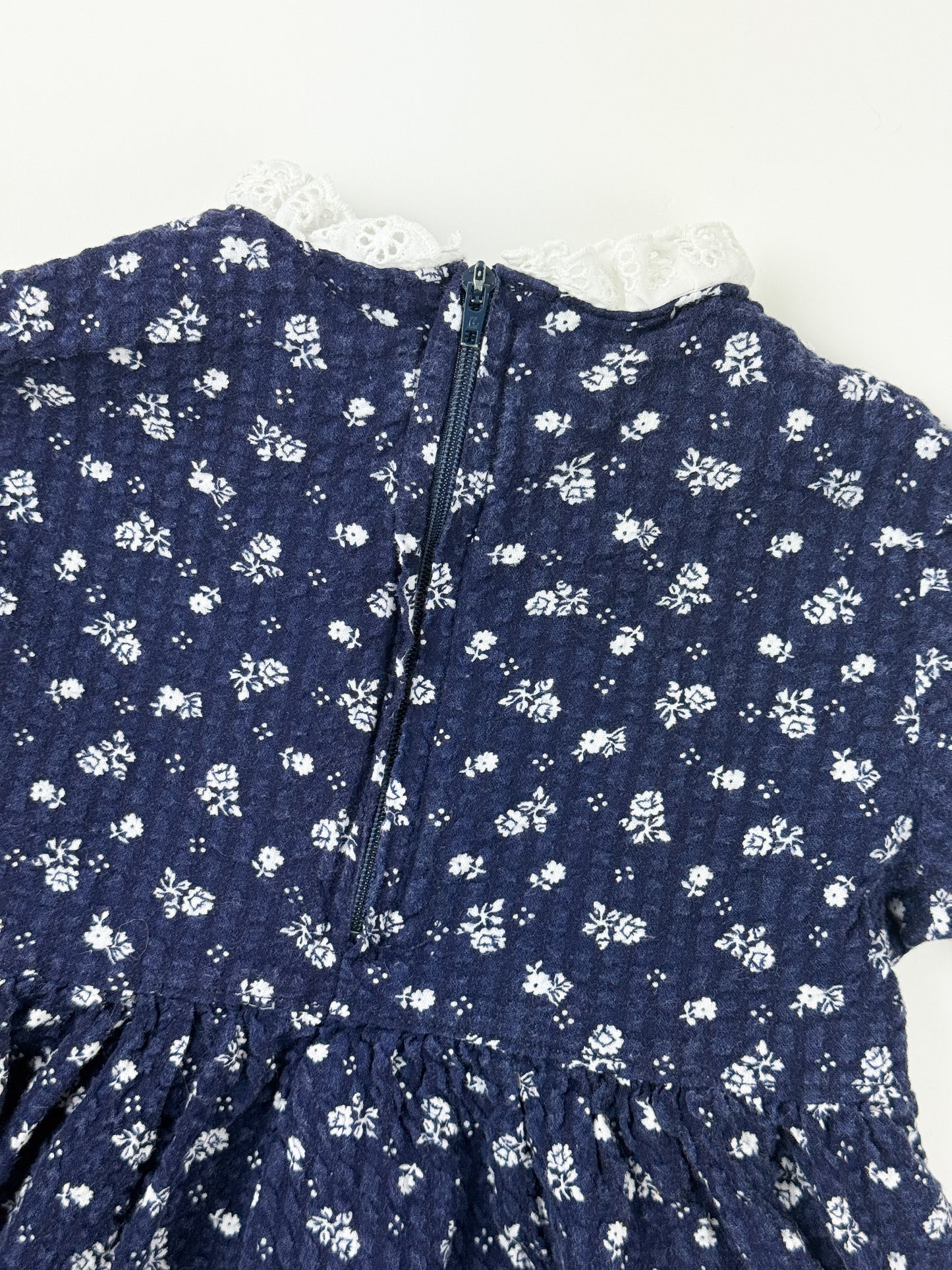 VINTAGE NAVY BLUE PRAIRIE TOP - 18M