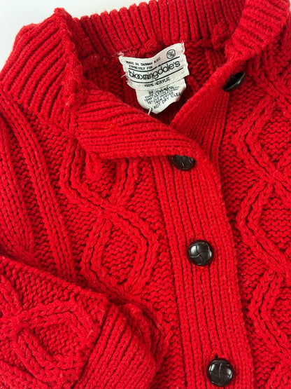 VINTAGE RED KNIT SWEATER - 18M