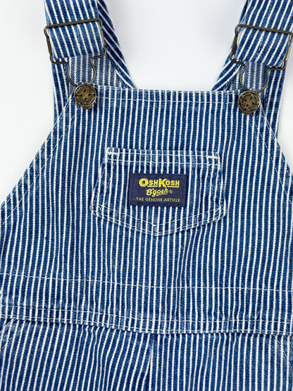 VINTAGE RAILROAD STRIPE OSH KOSH OVERALLS - 24M