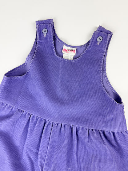 VINTAGE PURPLE CORDUROY OVERALLS - 24M