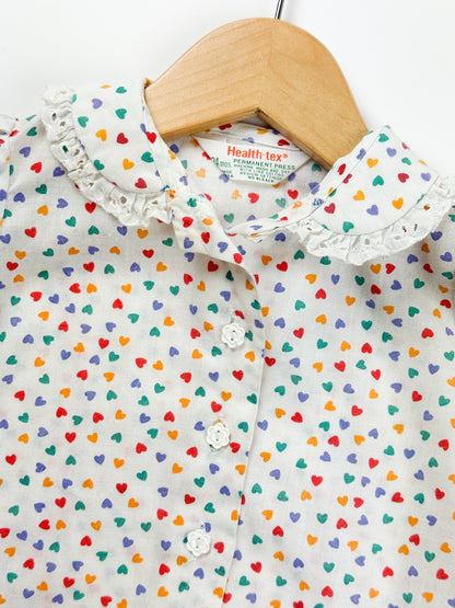 VINTAGE HEALTH-TEX HEART SHIRT - 18M