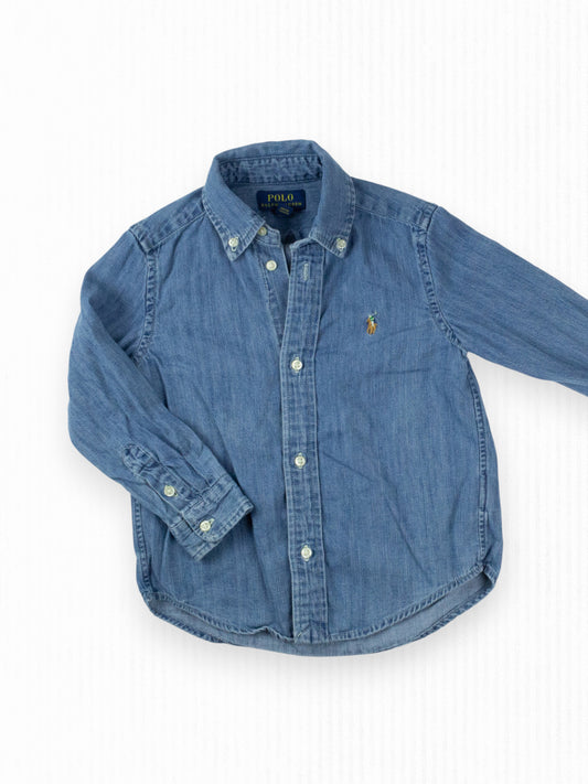 DENIM RALPH LAUREN BUTTON-UP - 3T
