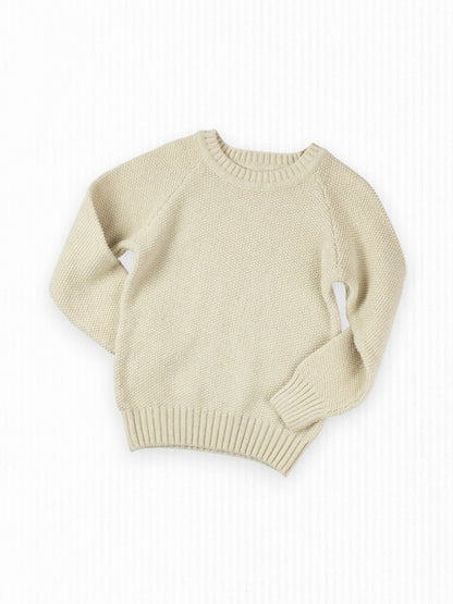 VINTAGE OATMEAL KNIT SWEATER - 4T