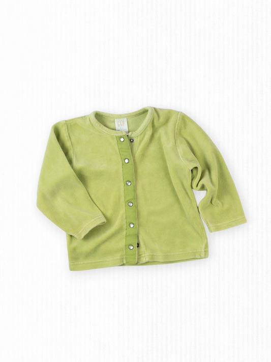GREEN VELVETY SWEATER - 3T