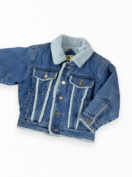 VINTAGE LINED DENIM COAT - 3T
