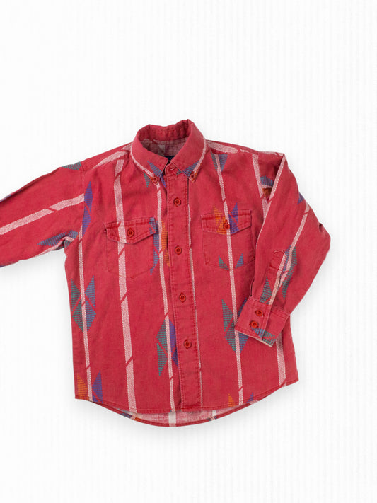 VINTAGE RED WRANGLER BUTTON-UP - 5T