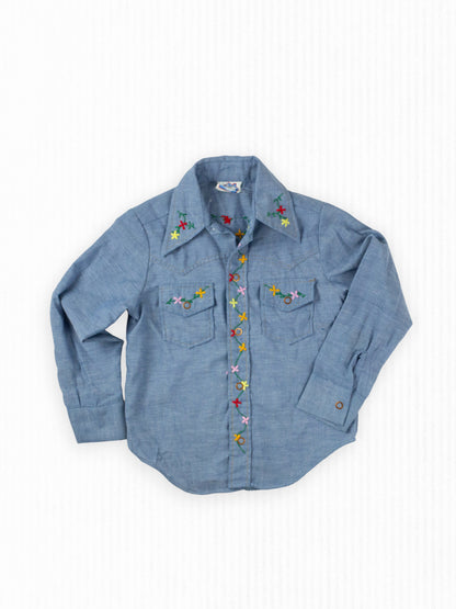 WESTERN EMBROIDERED BUTTON-UP - 6