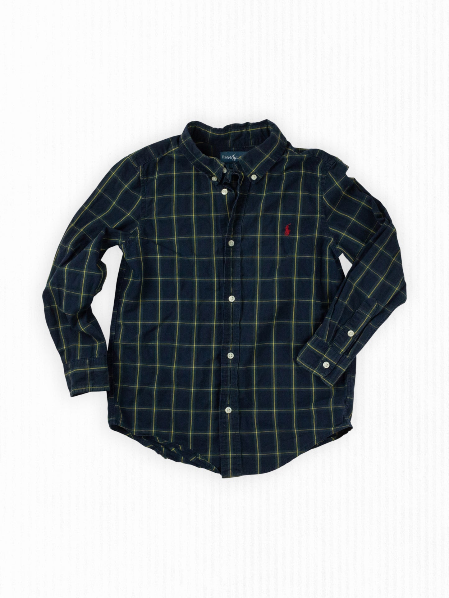 NAVY RALPH LAUREN BUTTON-UP - 6
