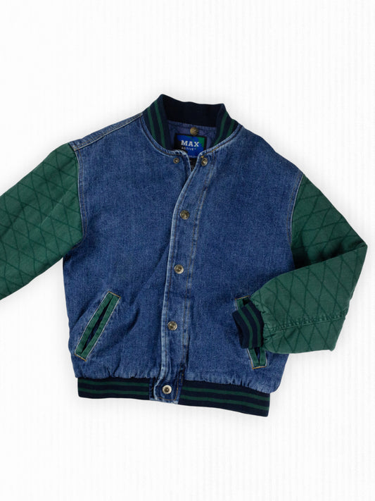 VINTAGE DENIM BOMBER JACKET - 10/12