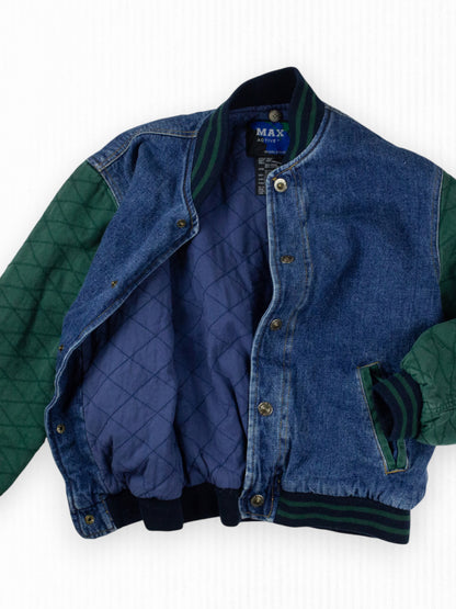 VINTAGE DENIM BOMBER JACKET - 10/12