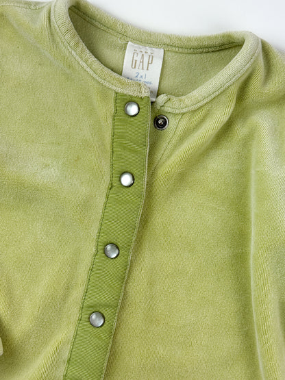 GREEN VELVETY SWEATER - 3T