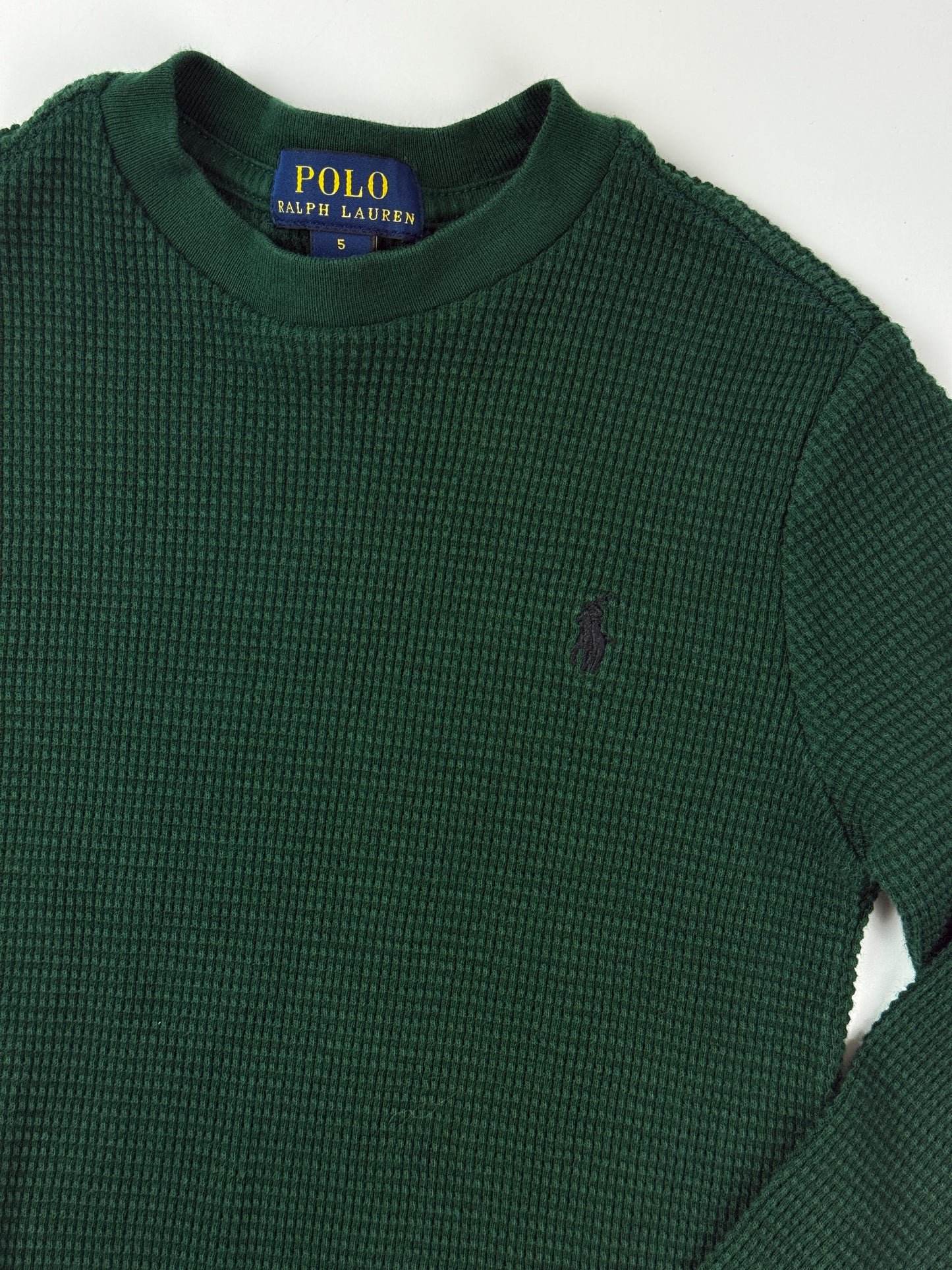 RALPH LAUREN WAFFLE TOP - 5T