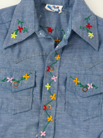 WESTERN EMBROIDERED BUTTON-UP - 6