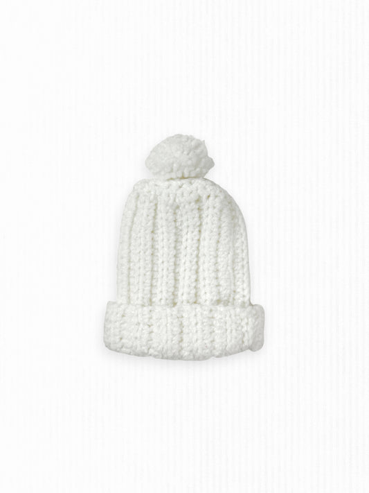 KNIT BABY BEANIE - NB