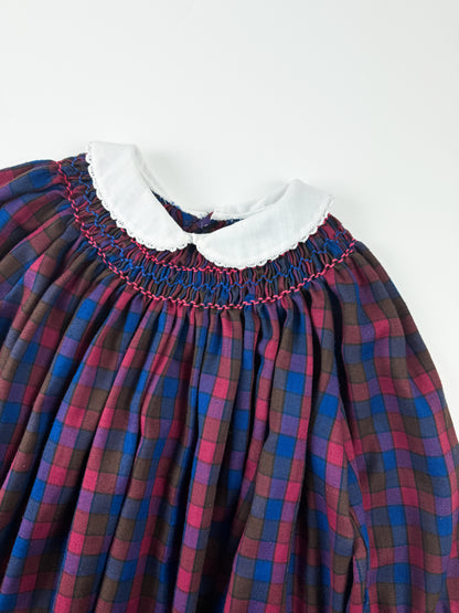 VINTAGE SMOCKERY HOLIDAY DRESS - 4T