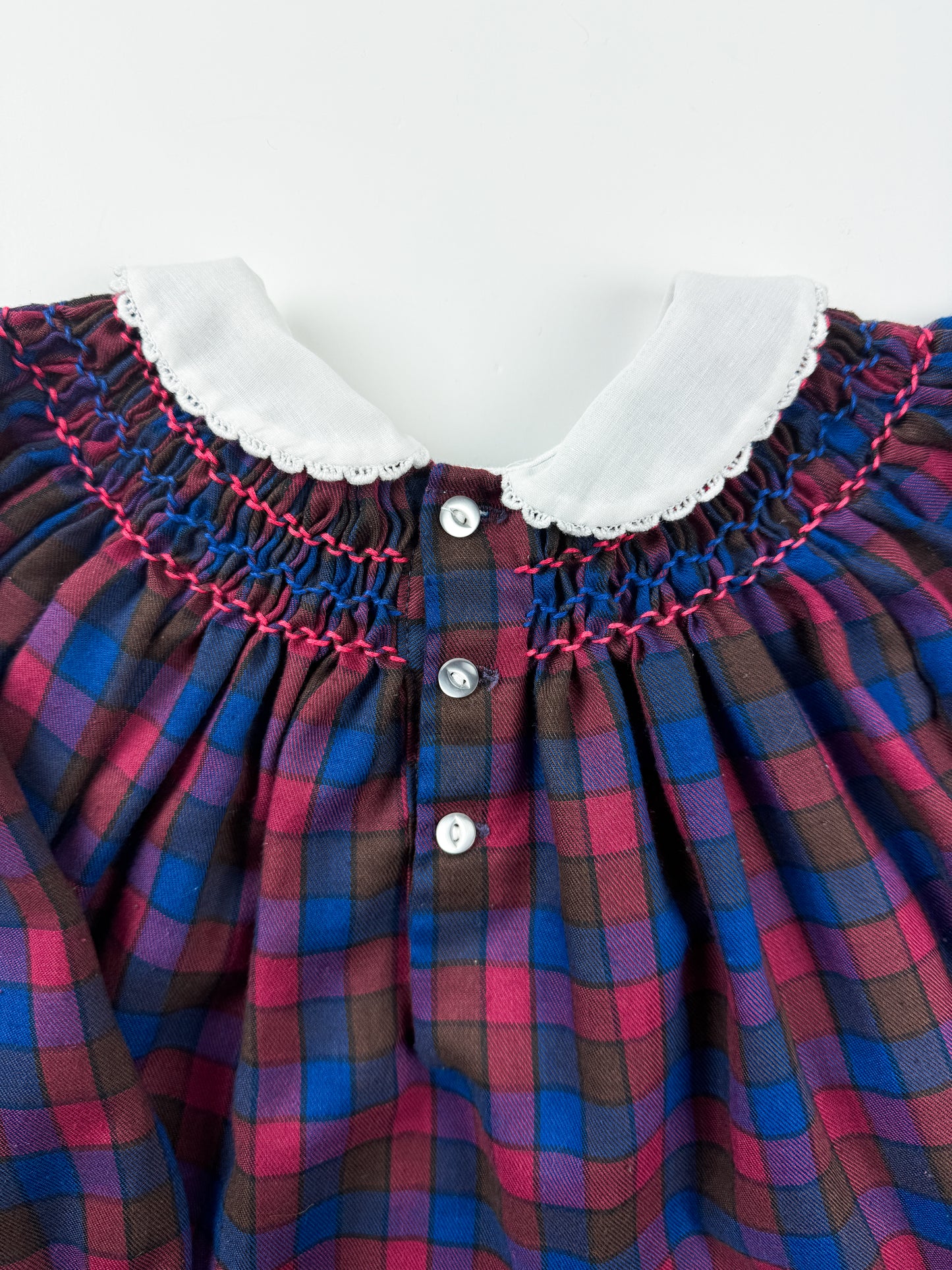 VINTAGE SMOCKERY HOLIDAY DRESS - 4T