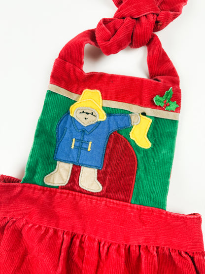 VINTAGE HOLIDAY PADDINGTON OVERALLS - 24M
