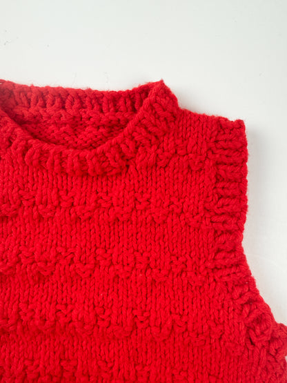 VINTAGE HANDMADE KNIT VEST - 5T
