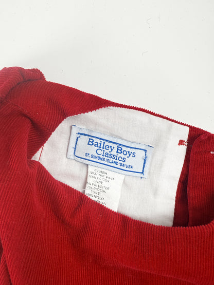 VINTAGE BAILEY BOYS RED DRESS - 4T