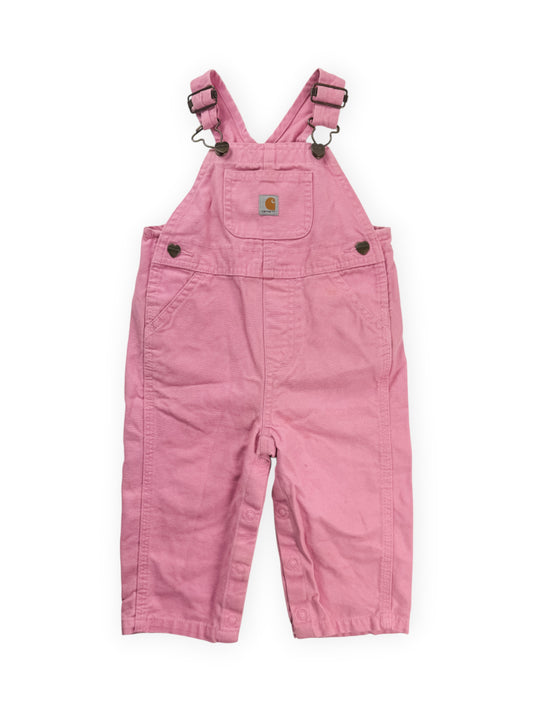 LIGHT PINK CARHARTT OVERALLS - 12M