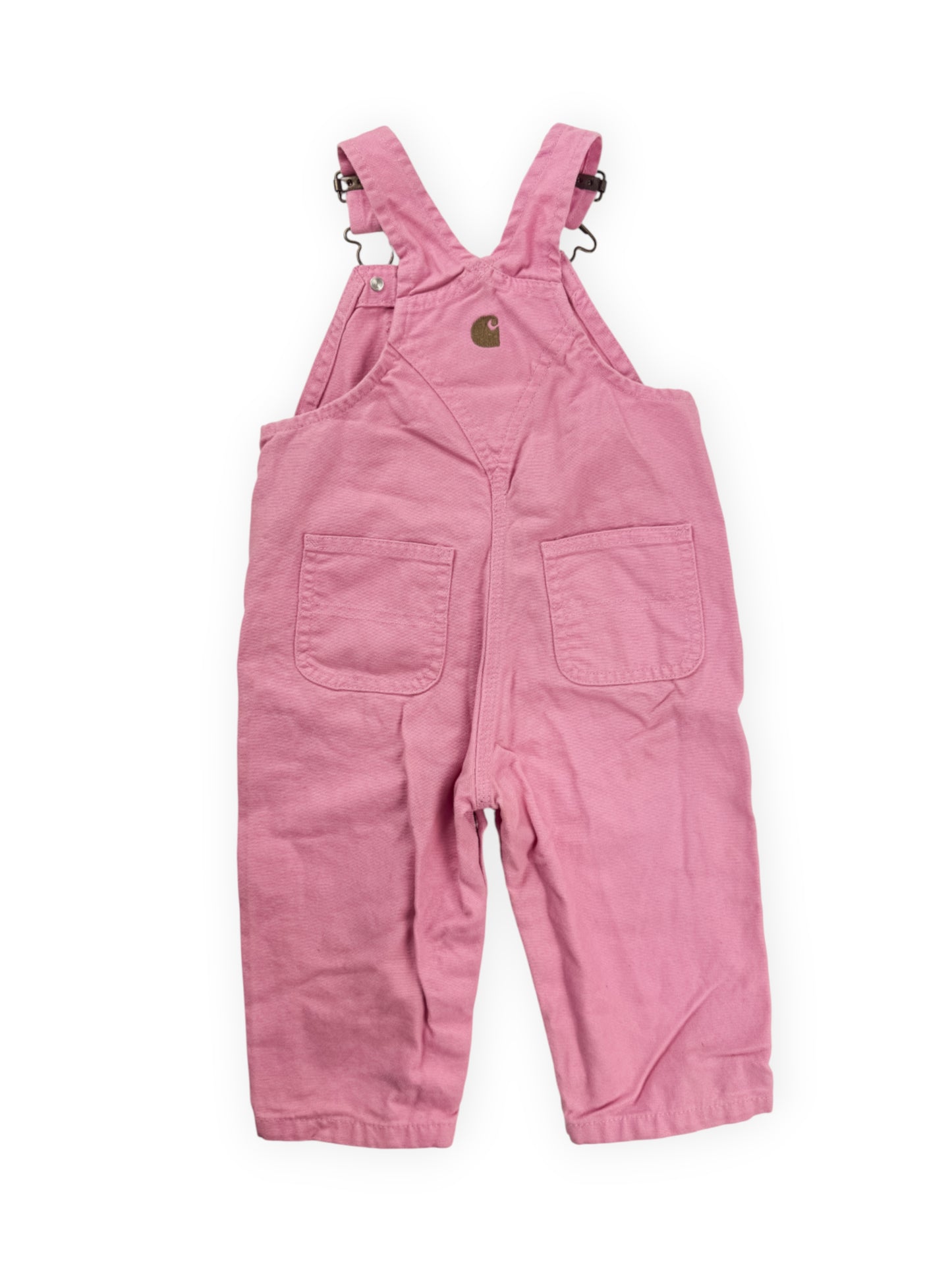 LIGHT PINK CARHARTT OVERALLS - 12M