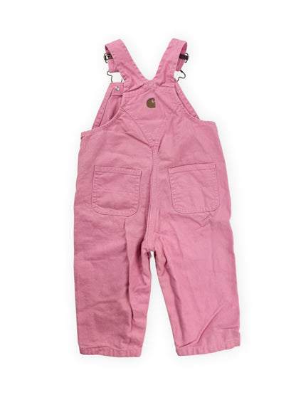 LIGHT PINK CARHARTT OVERALLS - 12M