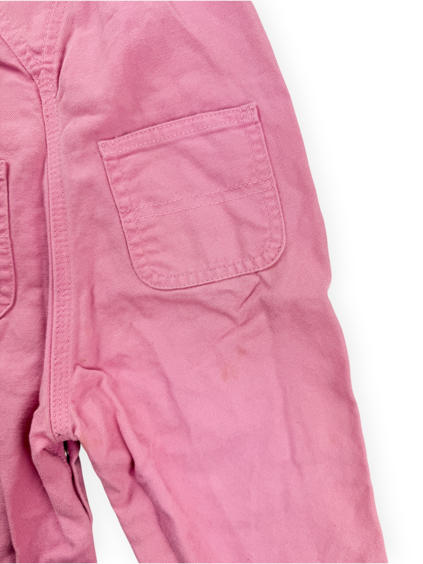 LIGHT PINK CARHARTT OVERALLS - 12M