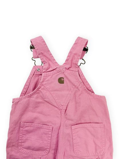 LIGHT PINK CARHARTT OVERALLS - 12M