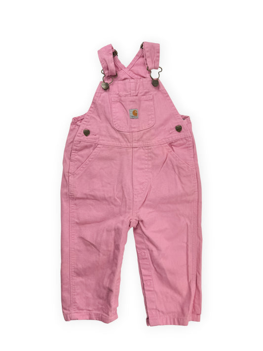 LIGHT PINK CARHARTT OVERALLS - 12M