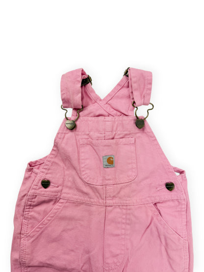 LIGHT PINK CARHARTT OVERALLS - 12M