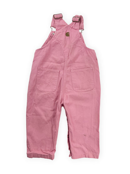 LIGHT PINK CARHARTT OVERALLS - 12M