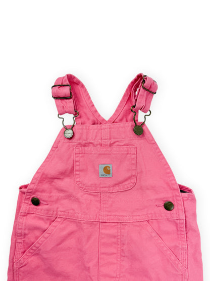 BRIGHT PINK CARHARTT OVERALLS - 18M