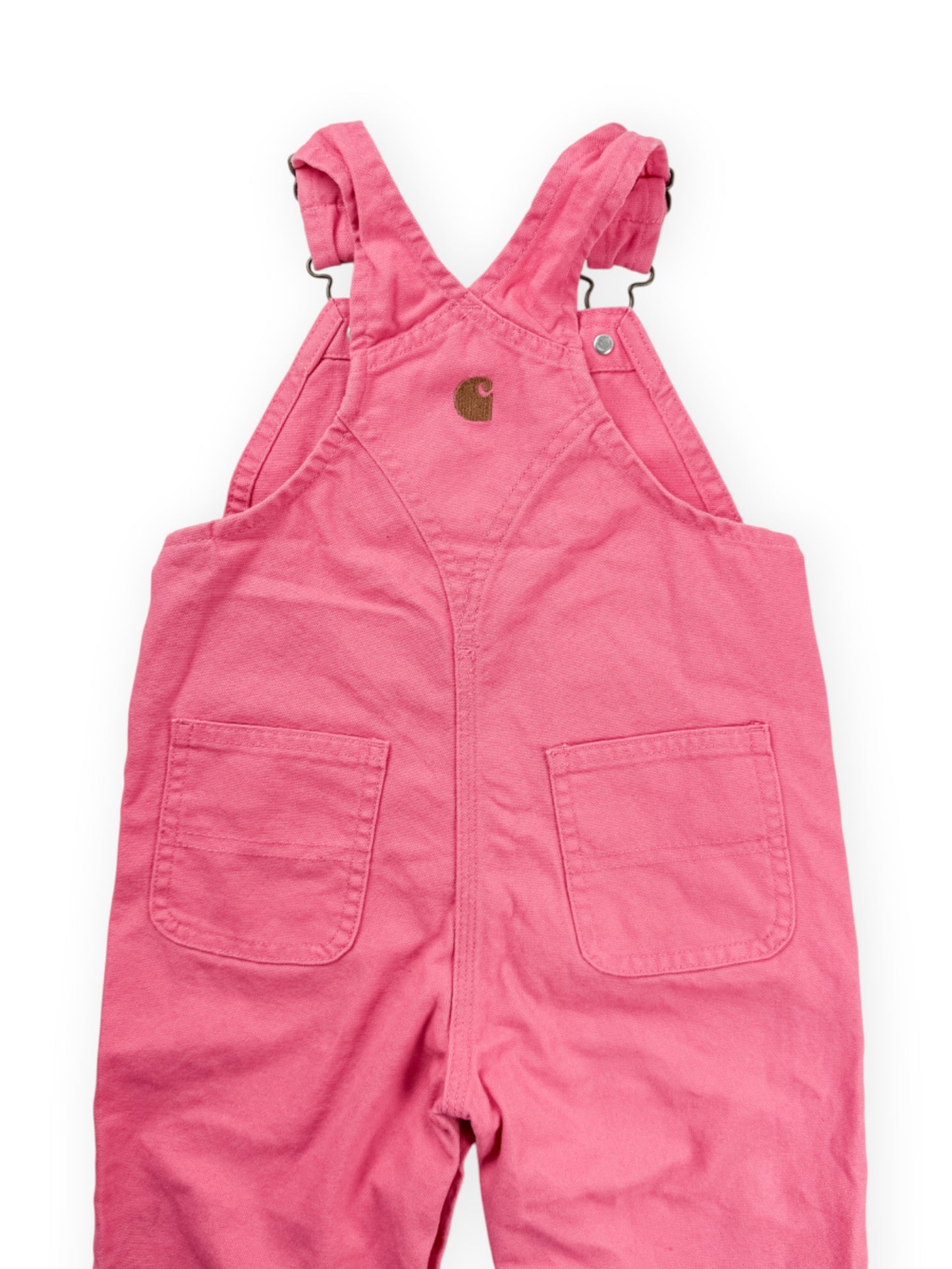 BRIGHT PINK CARHARTT OVERALLS - 18M